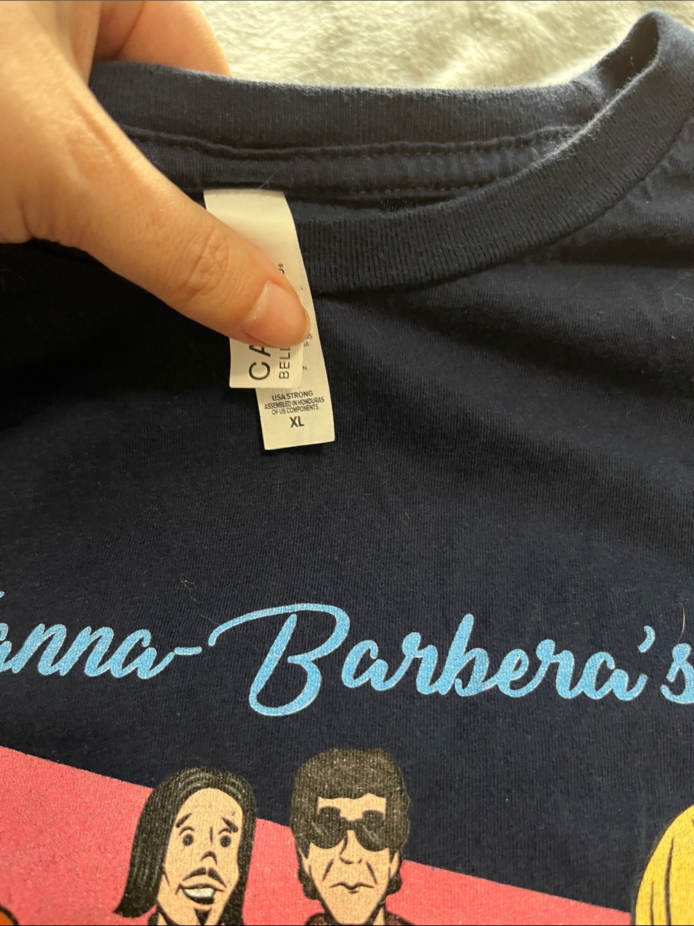 Rare and unique NWOT Hanna-Barbera The Velvet Underground Navy Graphic T unisex - Picture 5 of 6
